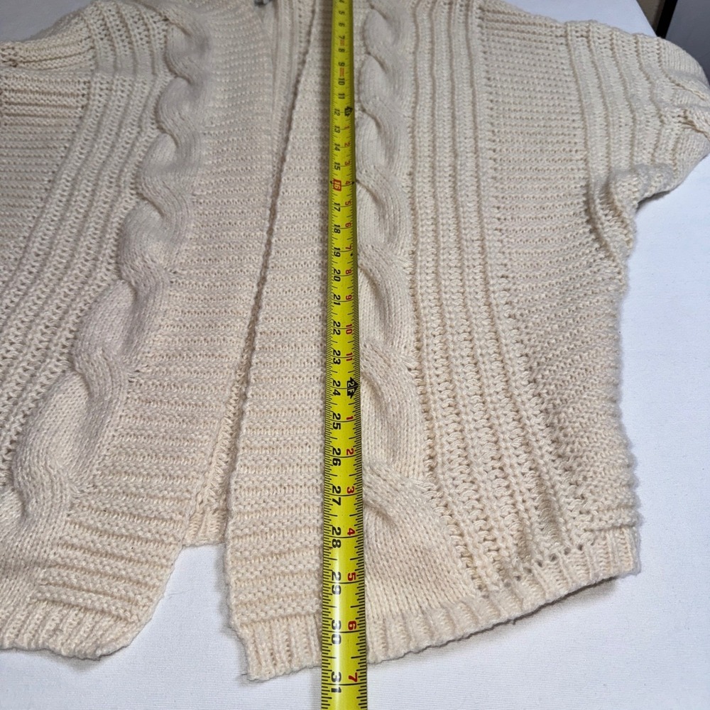 Simply Southern Cream Cable Knit Cardigan Sweater Womens Large Cocoon Dolman L - Picture 10 of 12